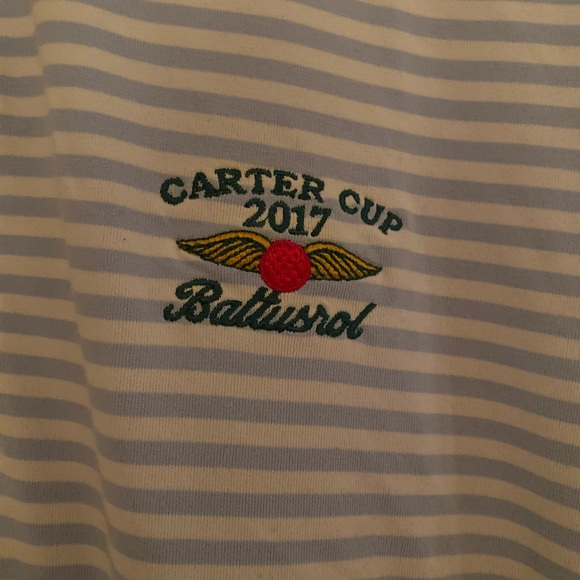 Dunning Golf Striped Baltusrol Carter Cup Shirt Size L - Picture 5 of 6